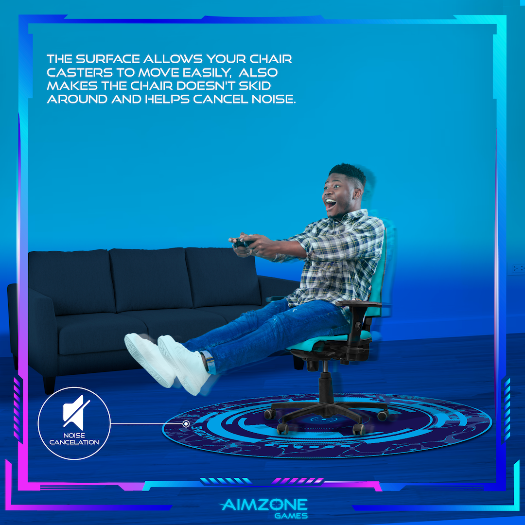 Circular Gaming Chair Mat Cyber 2